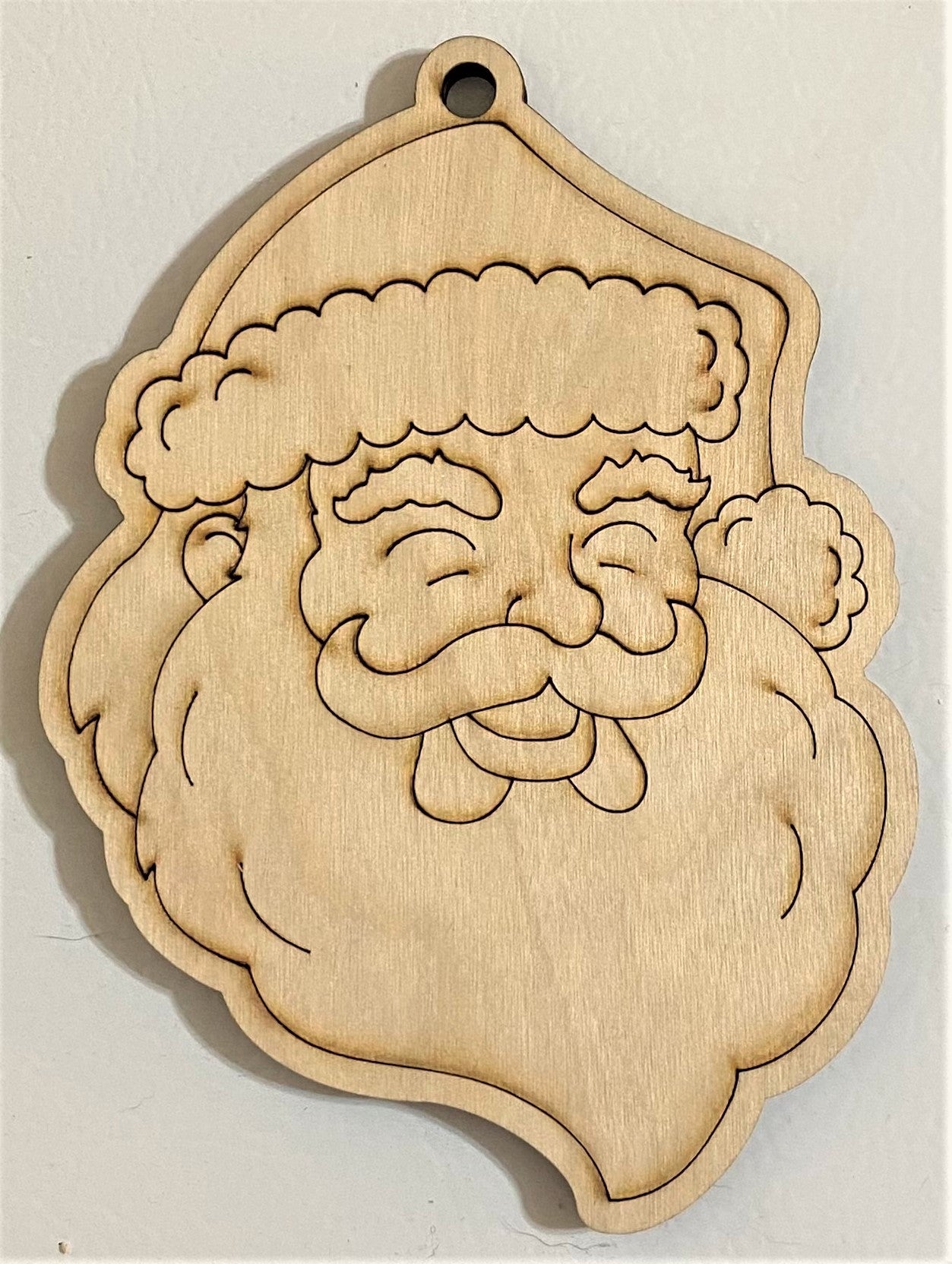 Ready to Paint Plywood Shape - Santa Head - S001