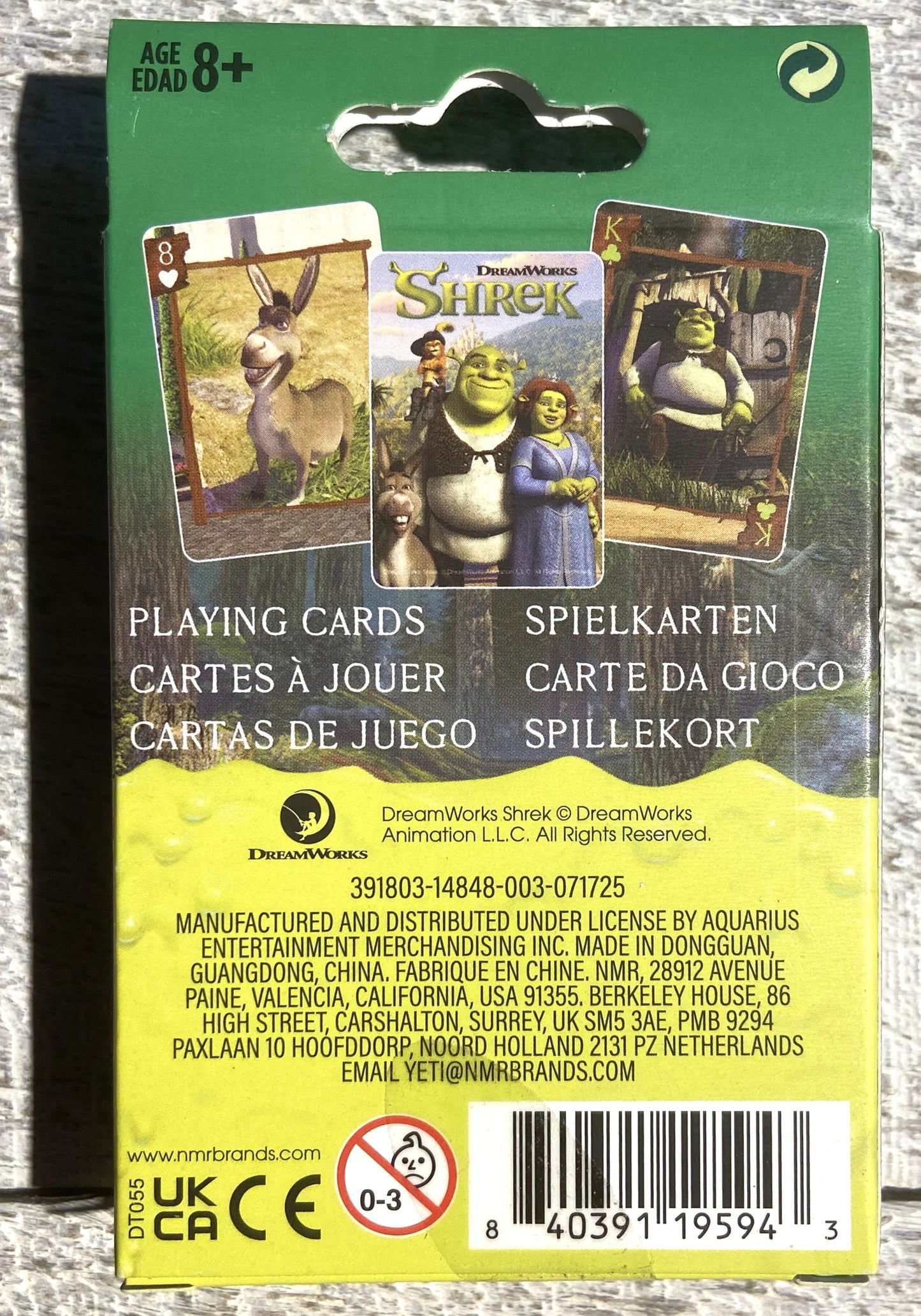Shrek Playing Cards