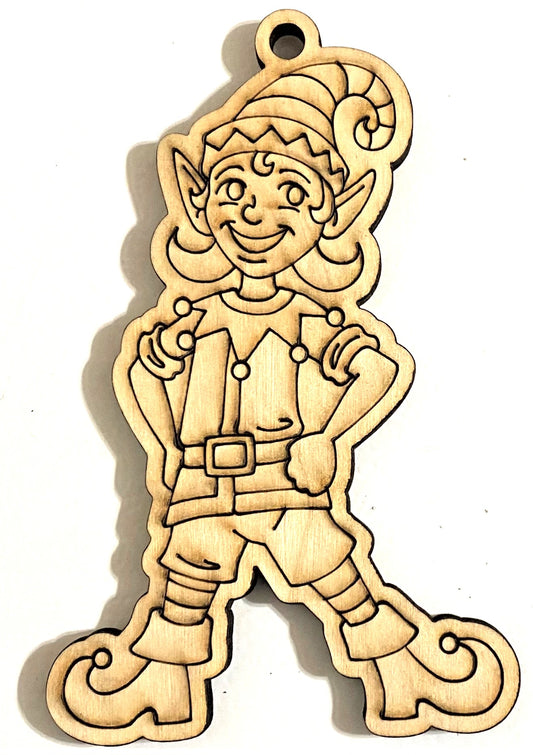 Ready to Paint Plywood Shape - Elf - S003