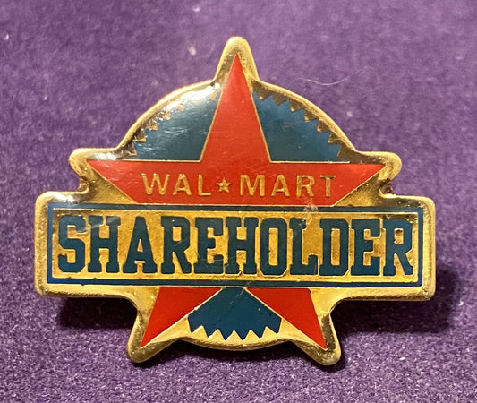 Lapel Pin 0.875" x 1.125" Walmart Shareholder