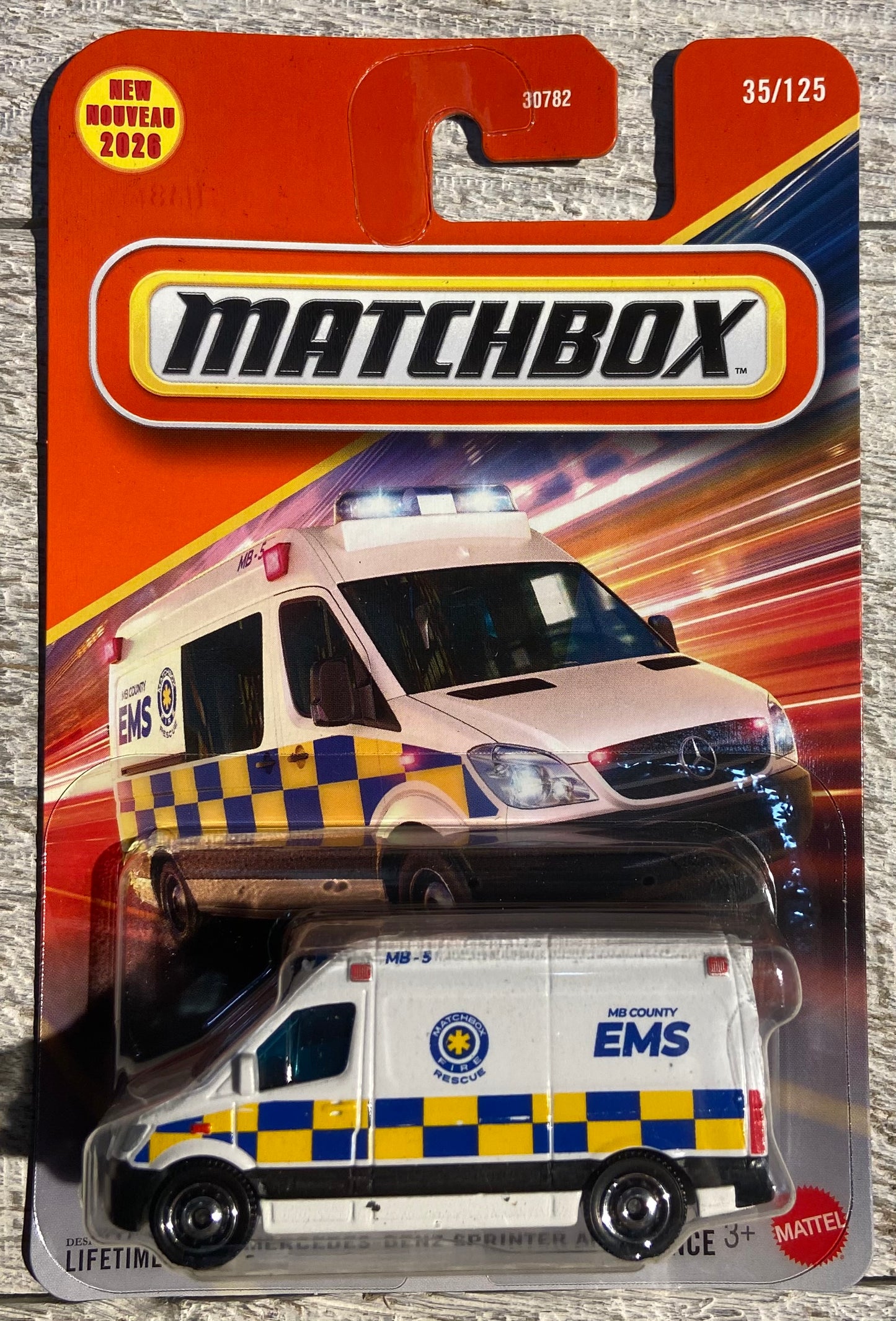 2026 Matchbox #35 2024 Mercedes Benz Sprinter Ambulance