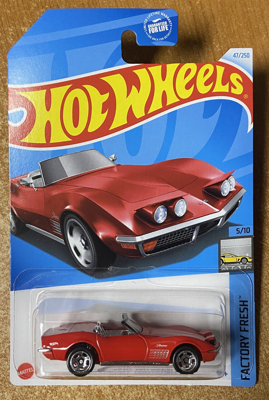 2024 Hot Wheels #47 72 Stingray Convertible RED