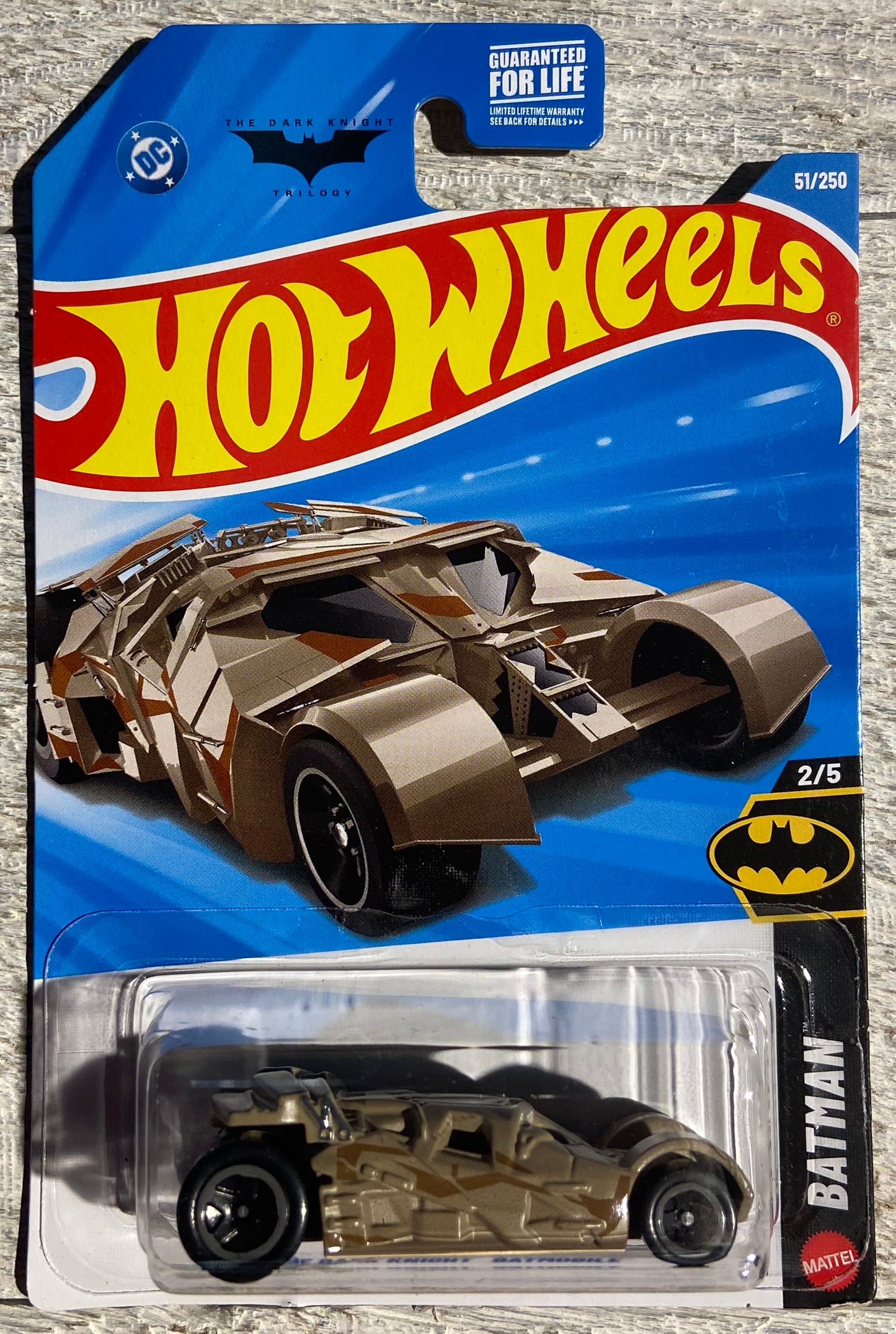 2026 Hot Wheels #51 The Dark Knight Batmobile TAN