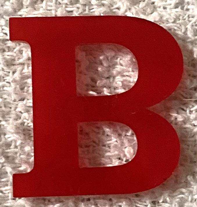 Red Acrylic Letter - 4" Tall - Font #01