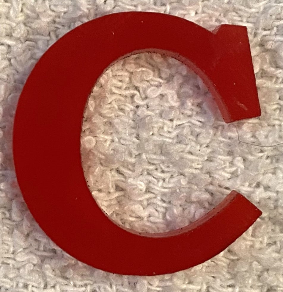 Red Acrylic Letter - 4" Tall - Font #01