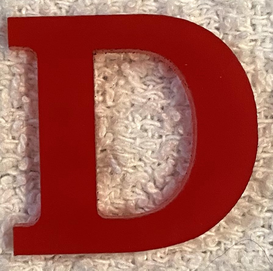 Red Acrylic Letter - 4" Tall - Font #01