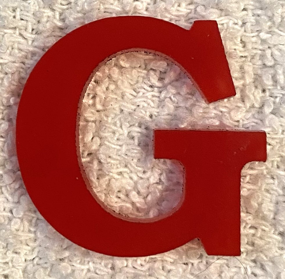Red Acrylic Letter - 4" Tall - Font #01
