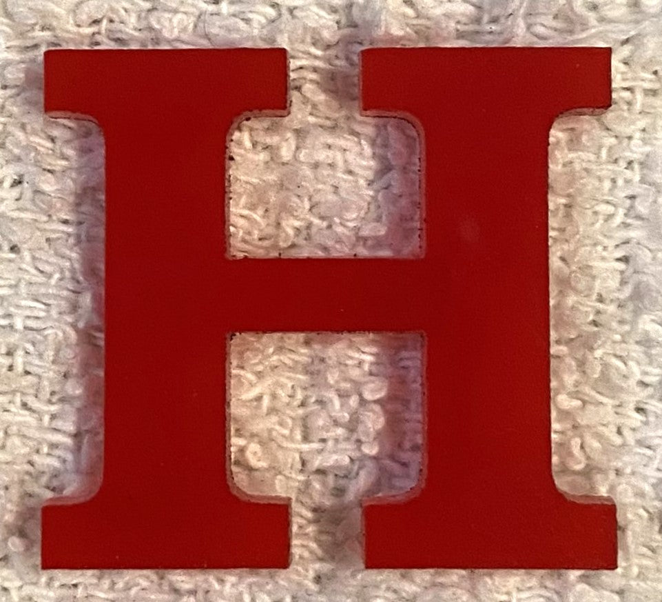 Red Acrylic Letter - 4" Tall - Font #01