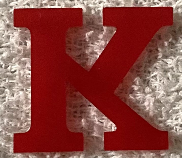Red Acrylic Letter - 4" Tall - Font #01