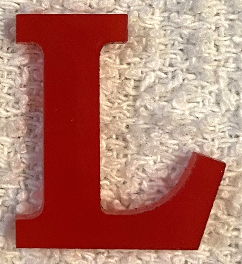 Red Acrylic Letter - 4" Tall - Font #01