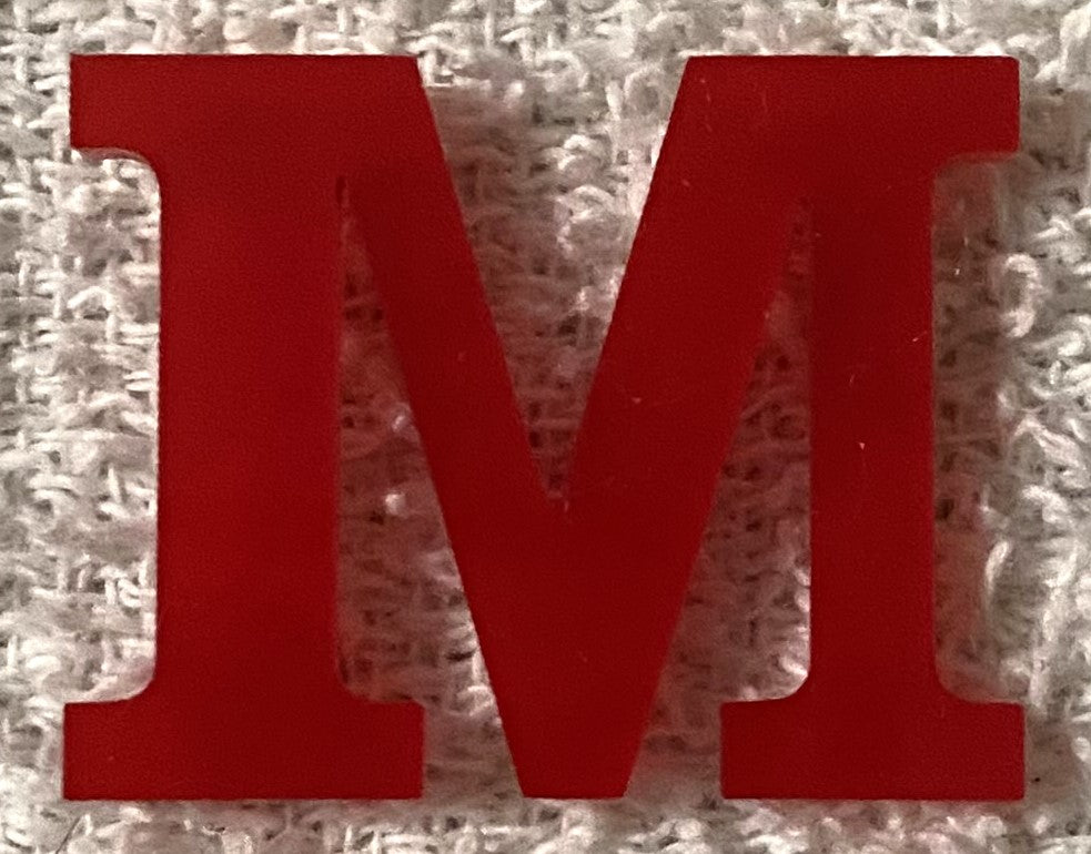 Red Acrylic Letter - 4" Tall - Font #01