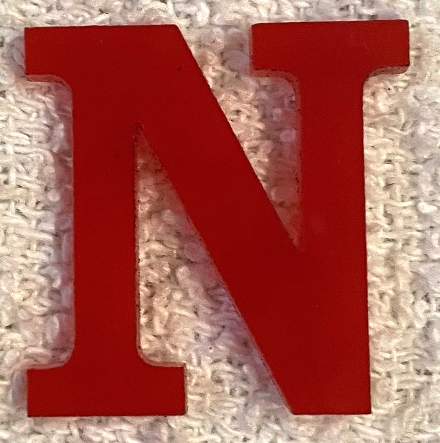 Red Acrylic Letter - 4" Tall - Font #01