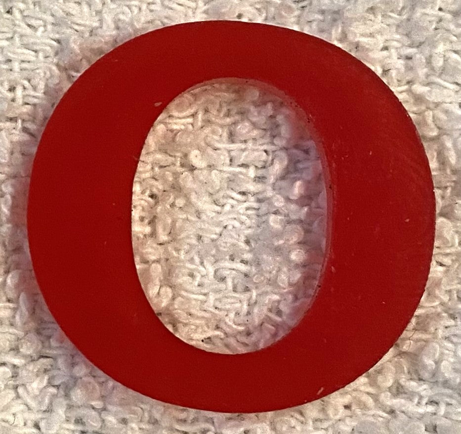 Red Acrylic Letter - 4" Tall - Font #01