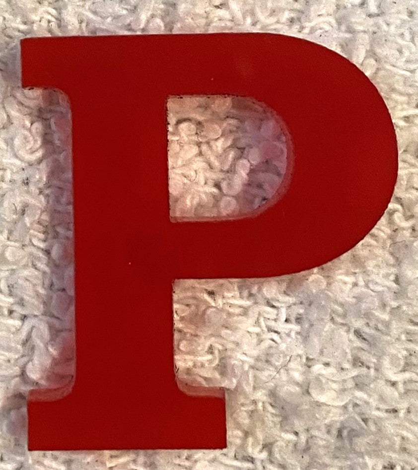 Red Acrylic Letter - 4" Tall - Font #01