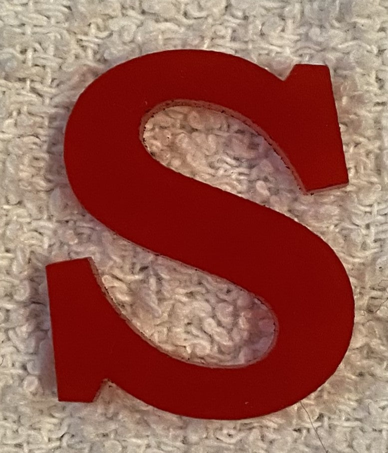 Red Acrylic Letter - 4" Tall - Font #01