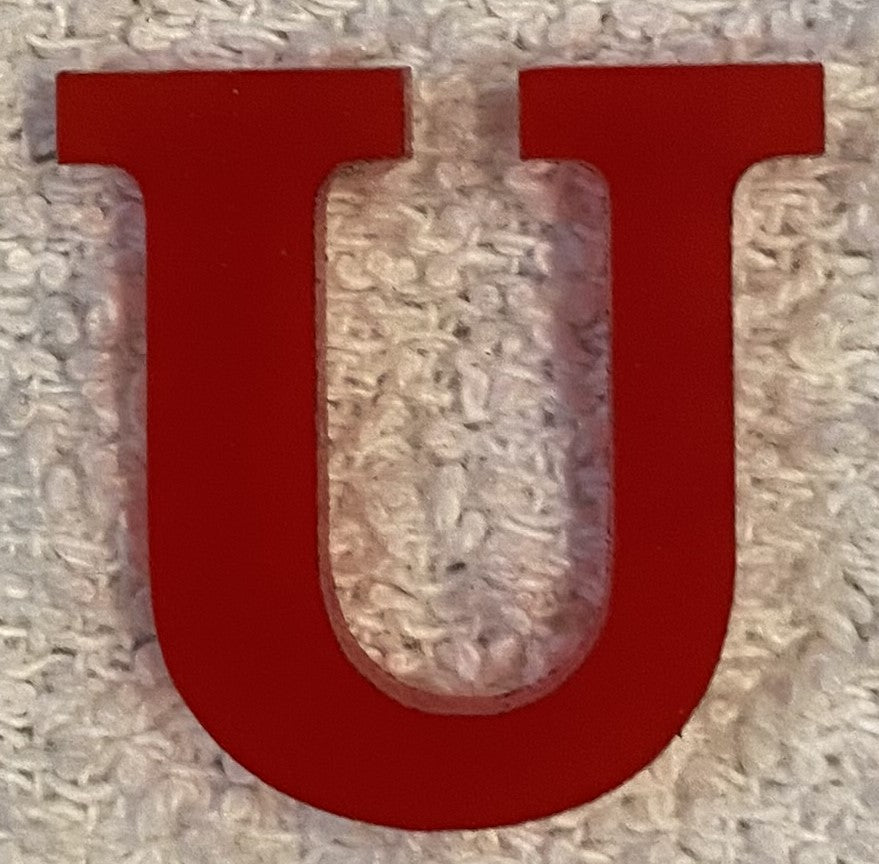 Red Acrylic Letter - 4" Tall - Font #01