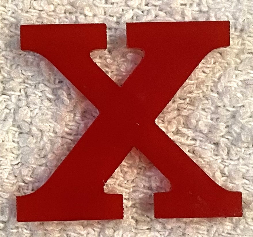 Red Acrylic Letter - 4" Tall - Font #01