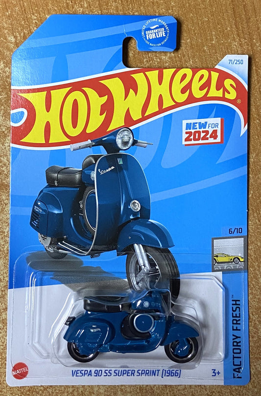 2024 Hot Wheels #71 Vespa 90 SS Super Sprint BLUE