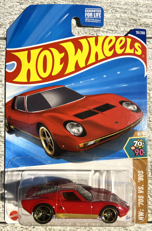 2025 Hot Wheels #78 71 Lamborghini Miura SV RED