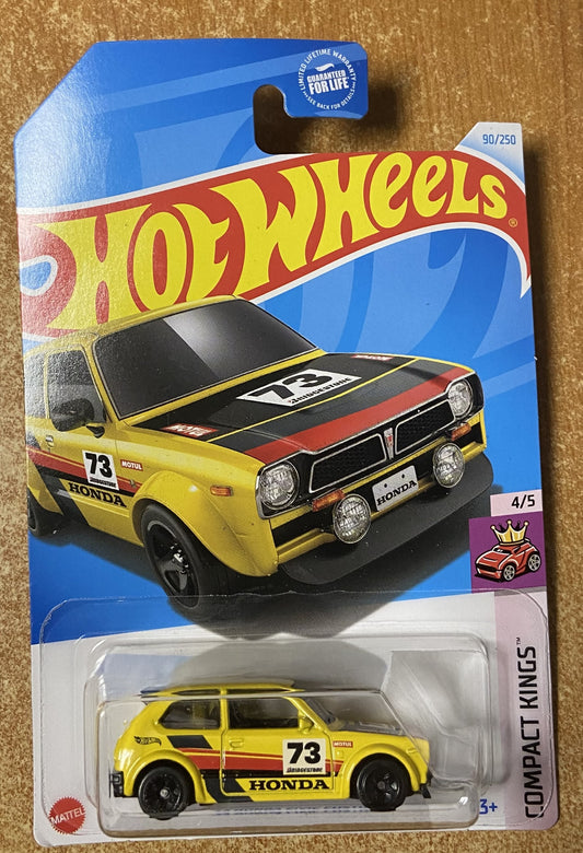 2024 Hot Wheels #90 73 Honda Civic Custom YELLOW