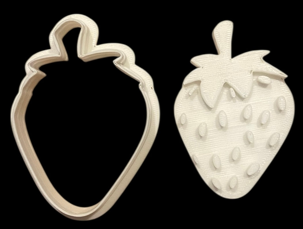 3D printed Cookie Cutter - 2.6" Strawberry