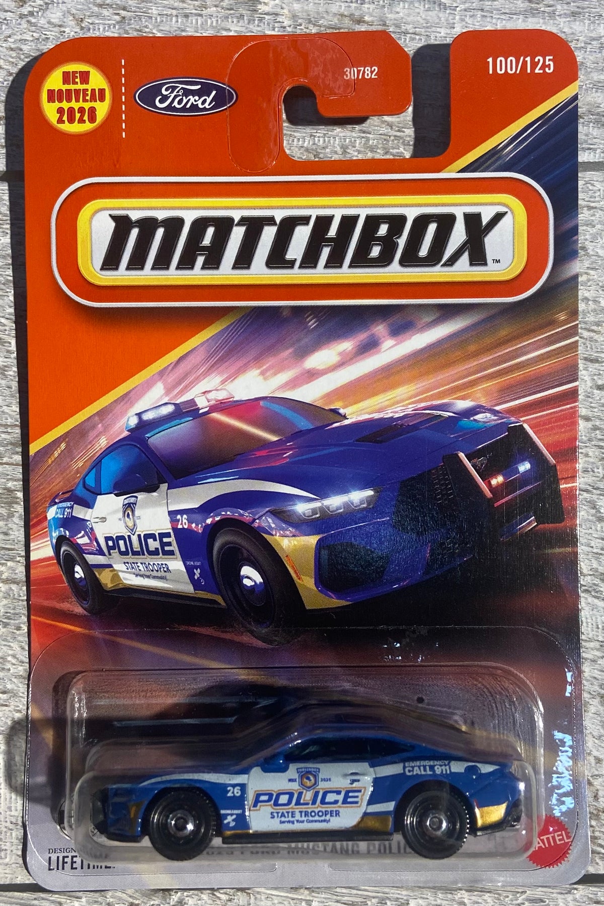2026 Matchbox #100 2025 Ford Mustang Police