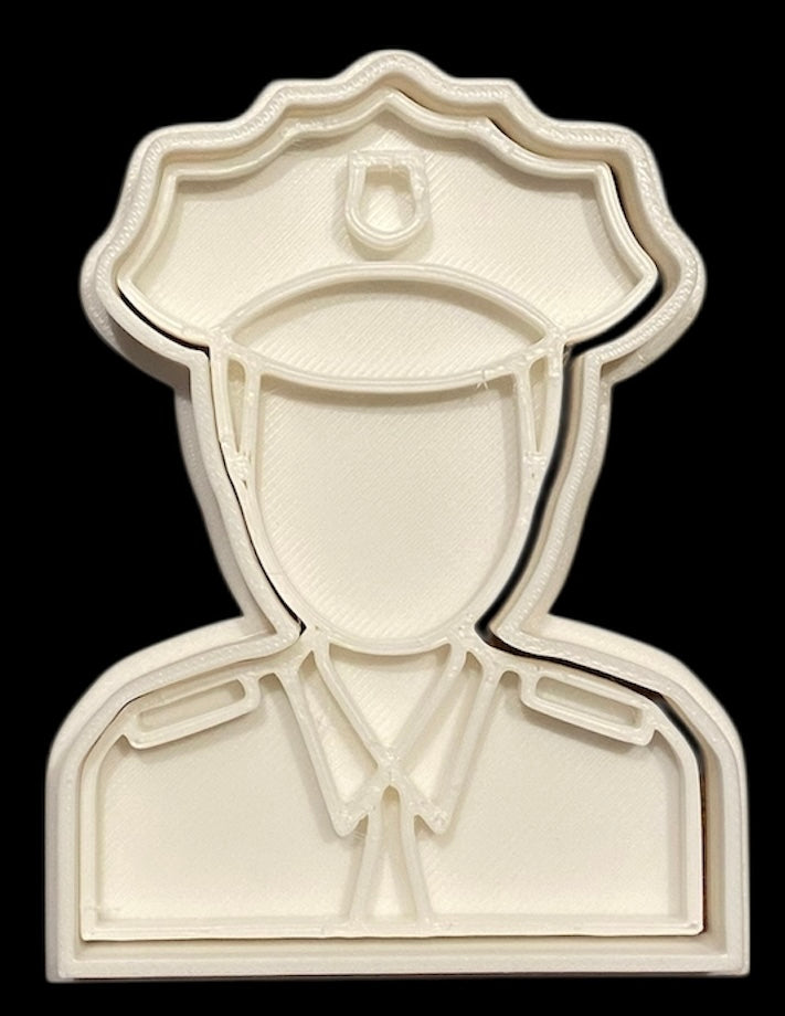 3D printed Cookie Cutter - 3.5" Policeman