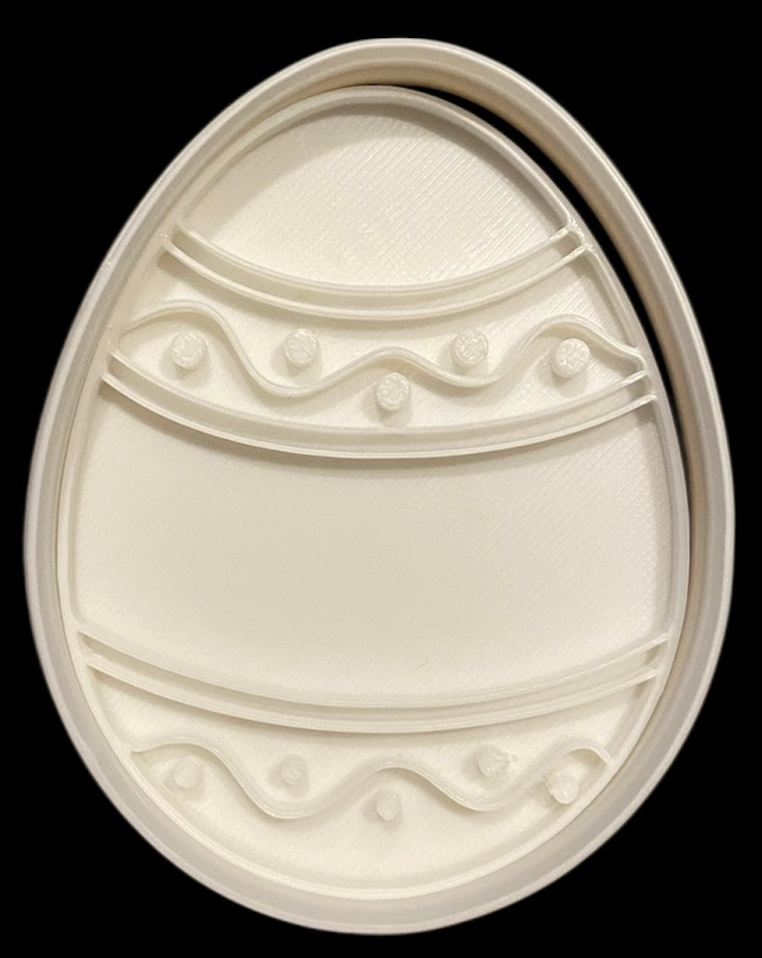 3D printed Cookie Cutter - 3.5" Easter Egg 1