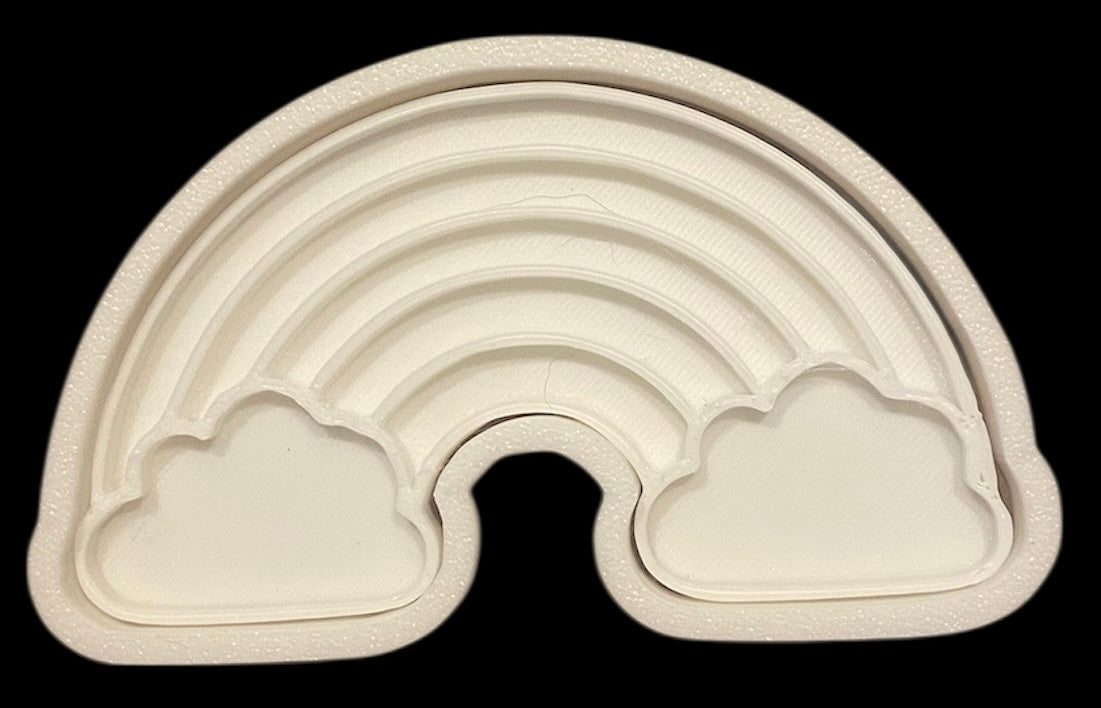 3D printed Cookie Cutter - 4.5" Rainbow