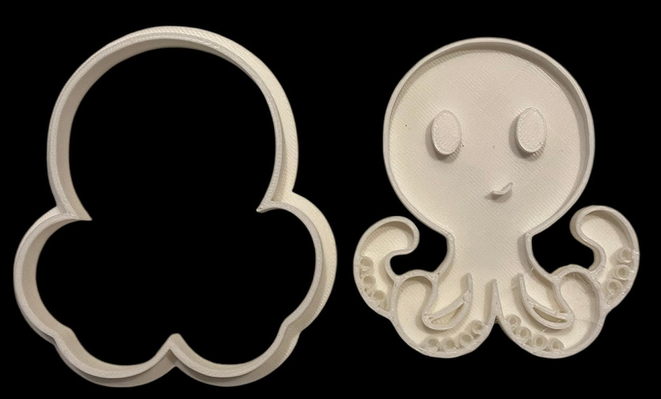 3D printed Cookie Cutter - 3.5" Octopus