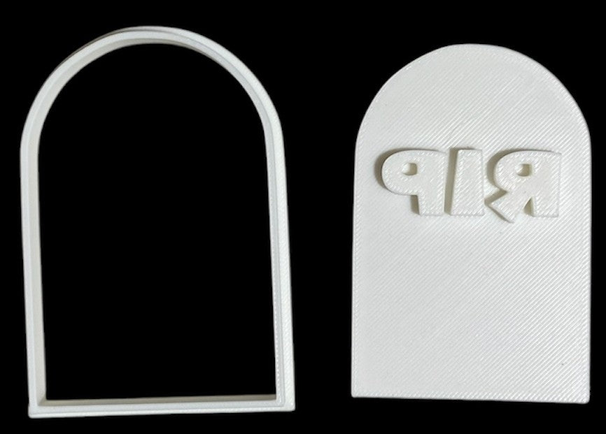 3D printed Cookie Cutter - 3.5" Tombstone RIP