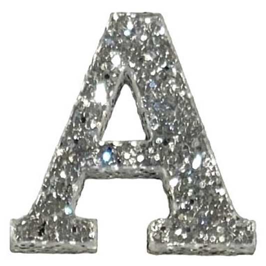 Silver Glitter Acrylic Letter - 3" Tall - Font #01