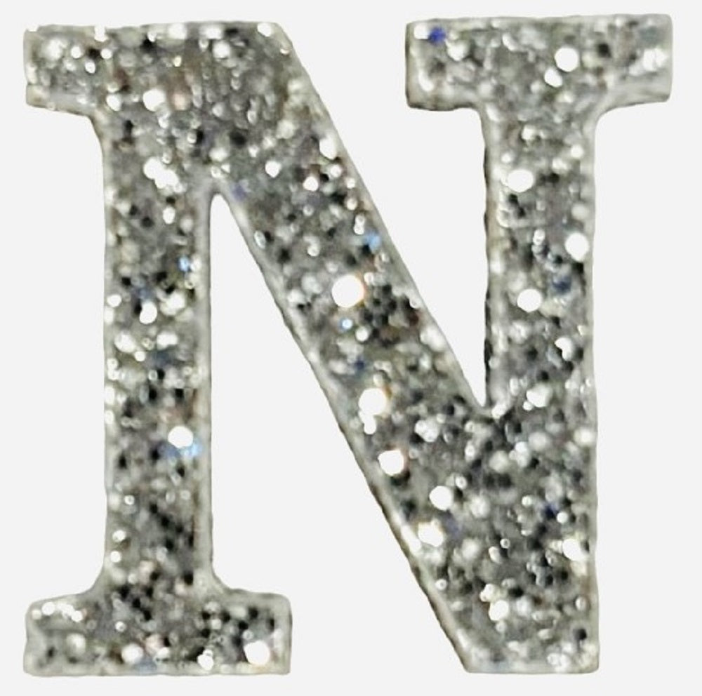 Silver Glitter Acrylic Letter - 3" Tall - Font #01