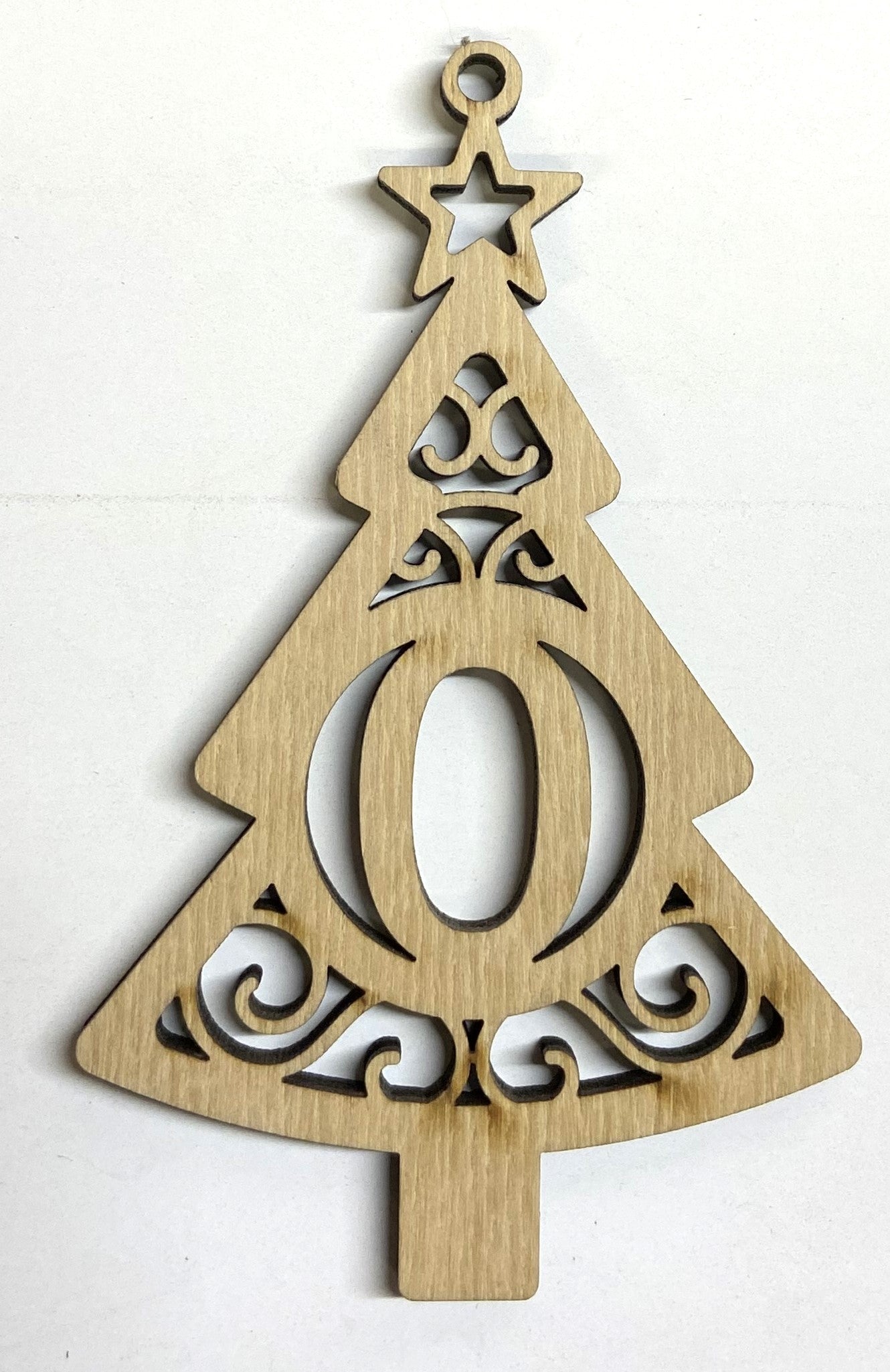 Ready to Paint Shape - 1/8" Birch - Monogram Tree "O" S127