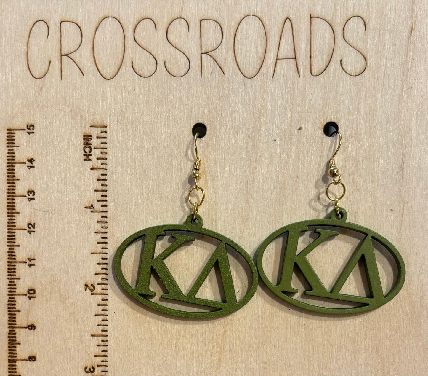 Wood Earrings - Kappa Delta - Eden