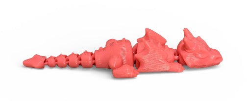 3D printed 4" Lazy Dragon Pink