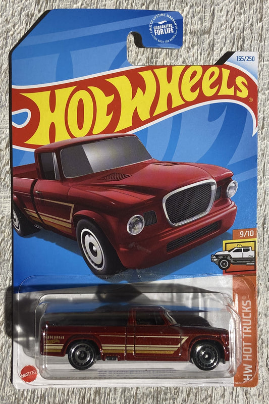 2024 Hot Wheels #155 63 Studebaker Champ RED