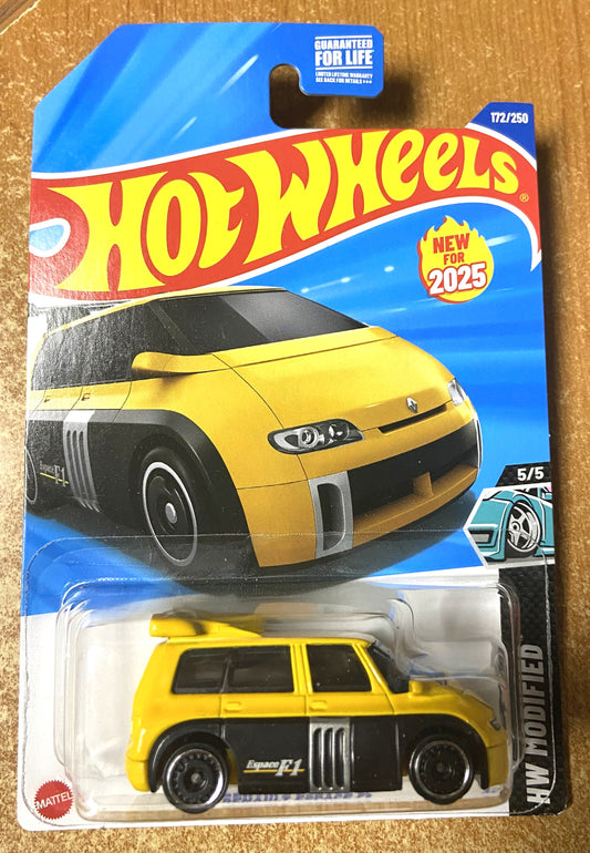 2025 Hot Wheels #172 Renault Espace F1 YELLOW