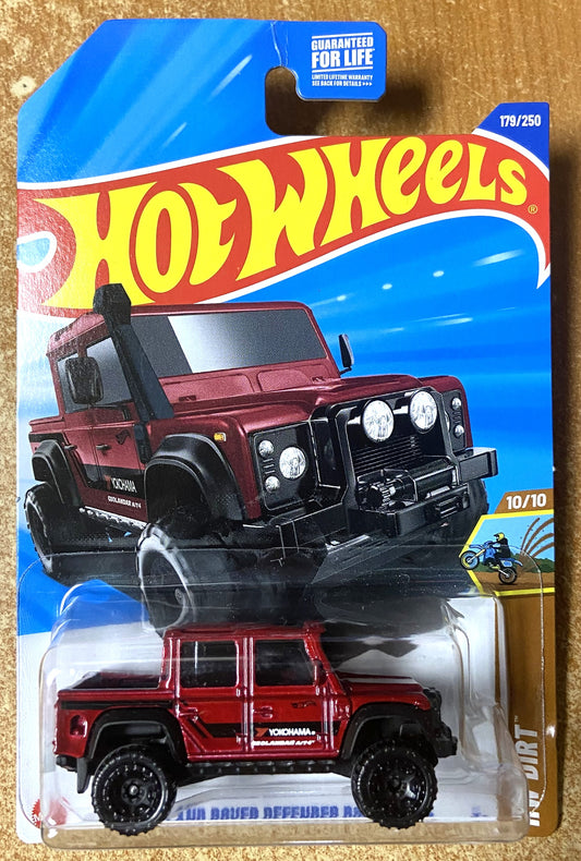 2025 Hot Wheels #179 15 Land Rover Defender Double Cab RED