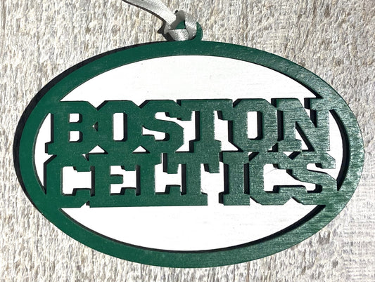 Celtics Ornament - Green over White