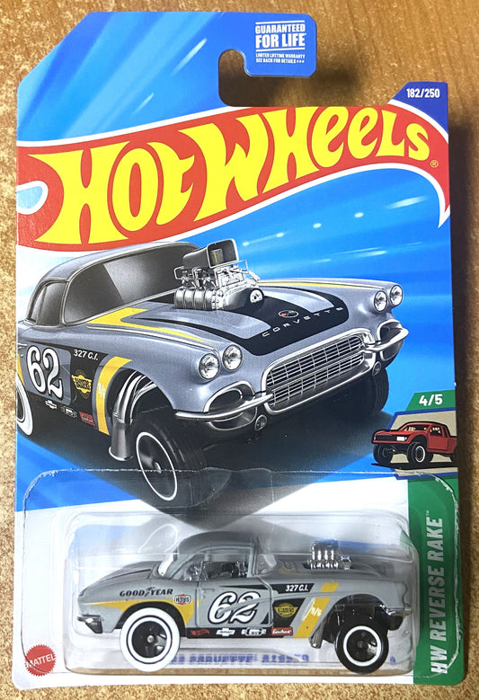 2025 Hot Wheels #182 62 Corvette Gasser GRAY