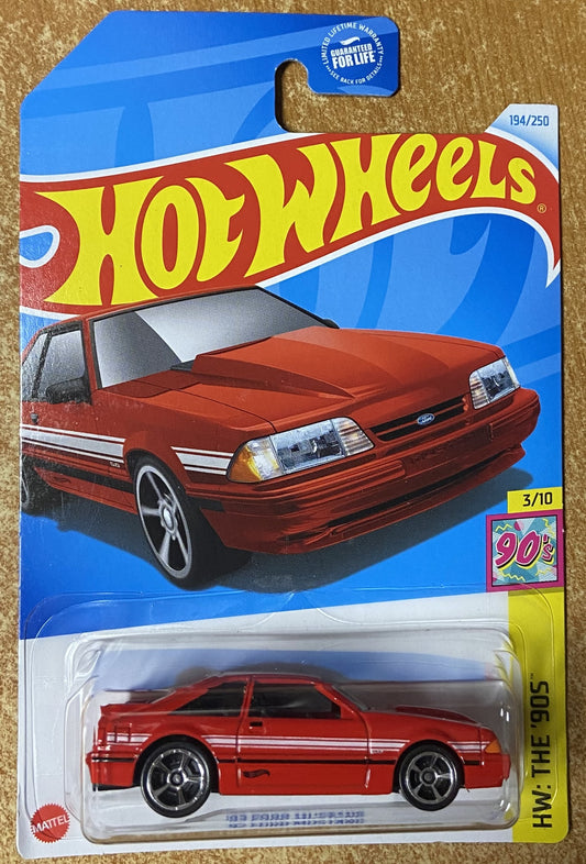 2024 Hot Wheels #194 92 Ford Mustang RED