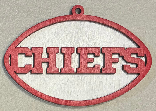 Chiefs Ornament - Red over White