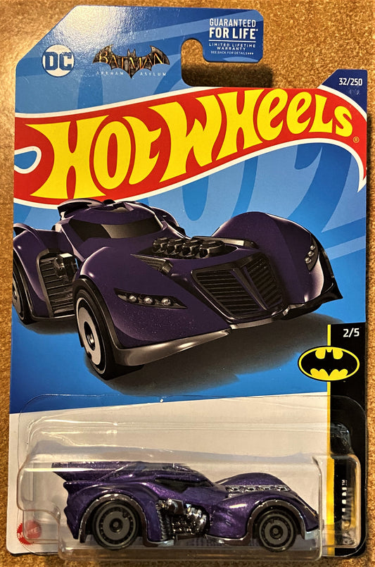 2022 Hot Wheels #32 Batman Arkham Asylum Batmobile PURPLE