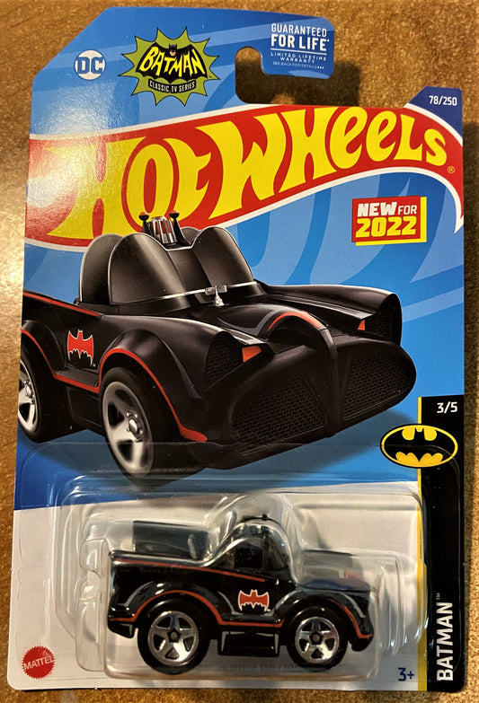 2022 Hot Wheels #78 Classic TV Series Batmobile BLACK