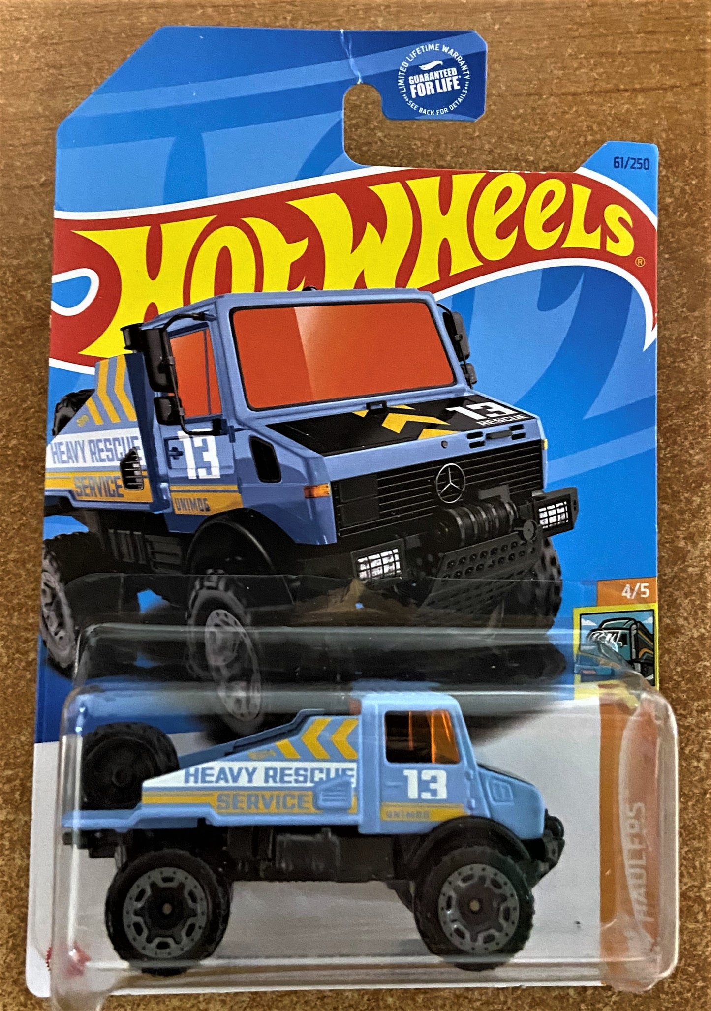 2023 Hot Wheels #61 Mercedes Benz Unimog 1300 BLUE