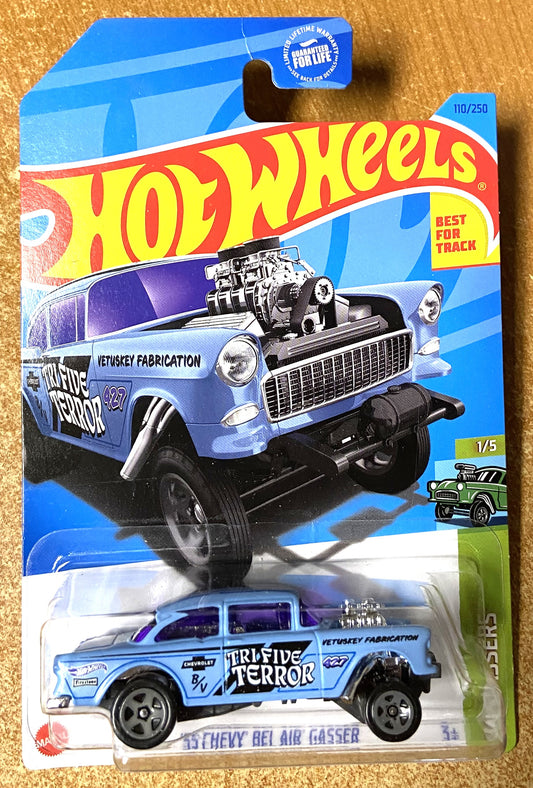 2023 Hot Wheels #110 55 Chevy Bel Air Gasser BLUE