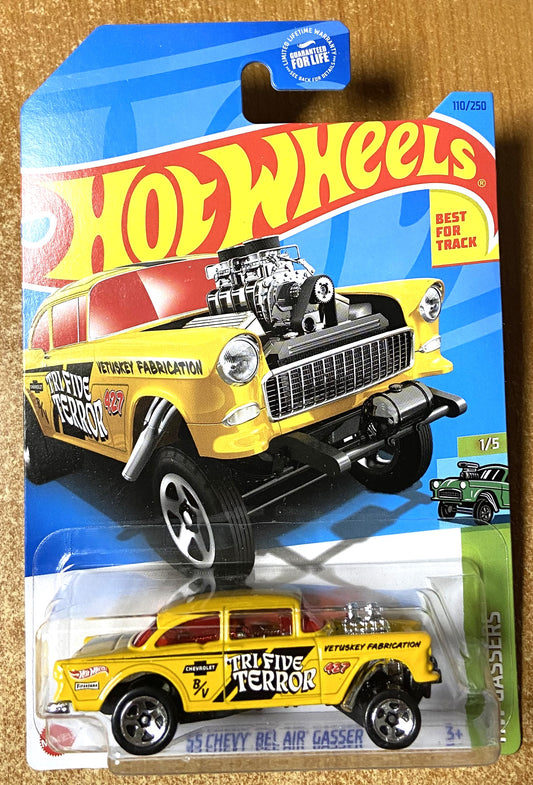 2023 Hot Wheels #110 55 Chevy Bel Air Gasser YELLOW