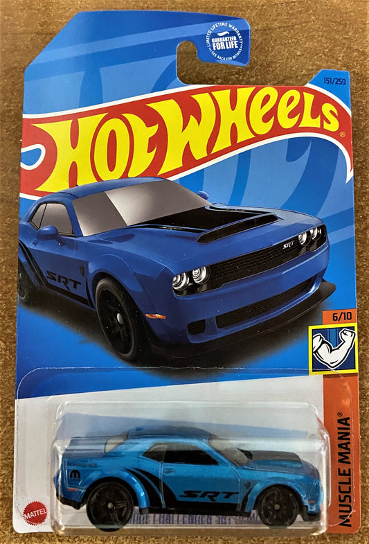 2023 Hot Wheels #151 18 Dodge Challenger SRT Demon BLUE