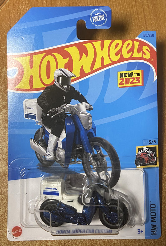2023 Hot Wheels #160 Honda Super Cub Custom BLUE